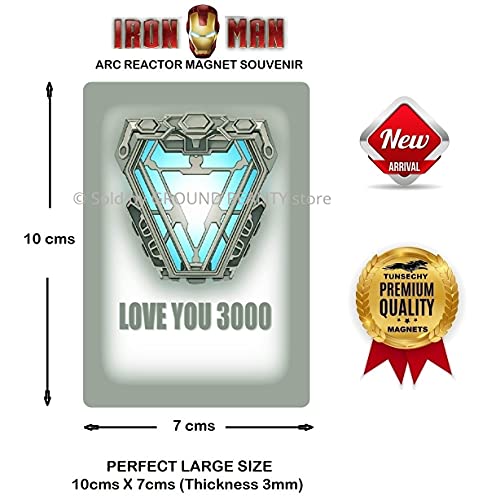 Image of Superhero Ironman Arc Reactor Nanotech Waterproof Digital Picture Magnet. Large Size 10cms x 7cms; Multi Color 1 Piece Ironman Arc Reactor Office Fridge Magnet. Iron Man Gift Souvenir AV-59