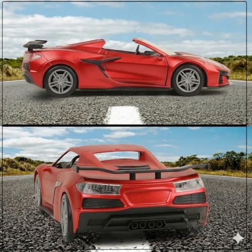 Image of Convertible Remote Control Car for Kids | Rechargeable RC Car with 2+ Hours Playtime | Manually Openable Doors & Roof | Made in India (Matte Red)