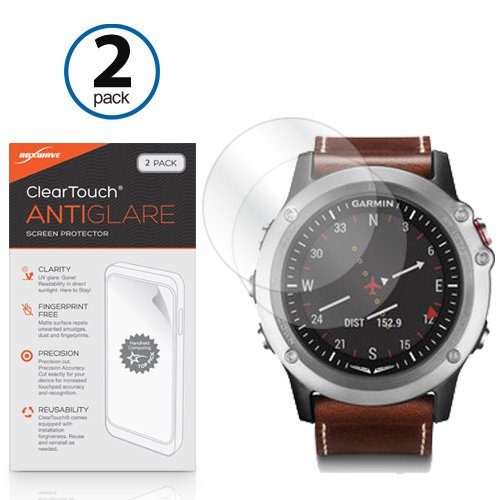 BoxWave Screen Protector Compatible with Garmin D2 Bravo - ClearTouch Anti-Glare (2-Pack), Anti-Fingerprint Matte Film Skin for Garmin D2 Bravo