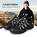 UOVO Boys Hiking Shoes Kids Waterproof Running Trail Fashion Sneakers Breathable Lightweight Non-Slip Outdoor Walking Sports Shoe Black,13.5