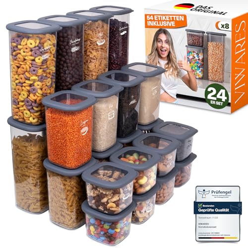 Viwares Vorratsdosen mit Deckel Luftdicht, 24er Vorratsbehälter Set BPA-Frei, Vorratsdose zur...