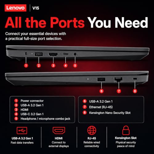 Lenovo 2026 Business and Student Laptop with MS 365 for Web, Intel Powerful Processor, 8GB DDR5, 256GB PCIE, 15.6" FHD Display, Wi-Fi 6, Fast Charging Speed, 14.5-Hour Battery Life, Windows 11 Pro - Image 7