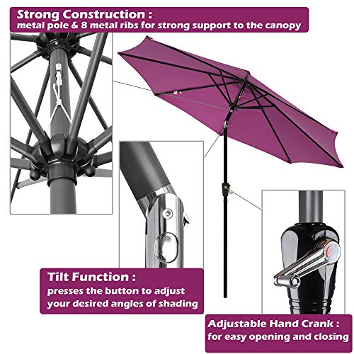 Yeshom 9ft Uv 30 Aluminum Outdoor Patio Buy Online In Fiji At Desertcart