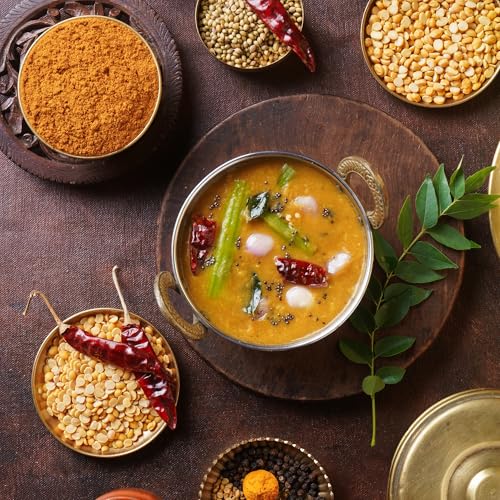 Image of Sweet Karam Coffee Sambar Powder (Podi) - 180 grams | No Onion or Garlic | Authentic Homemade South Indian Masala | 100% Natural & Organic Ingredients | Aromatic, Healthy & Flavorful Spice Blend