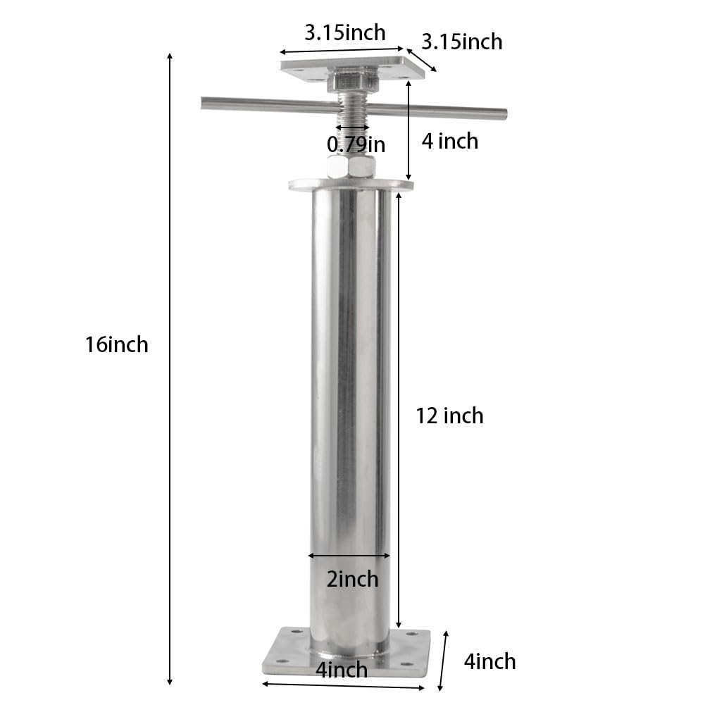 304 Stainless Steel Screw Pole Jack?Floor Jack?Adjustable Support Beam Basement Jack Post?House Floor Jack?12