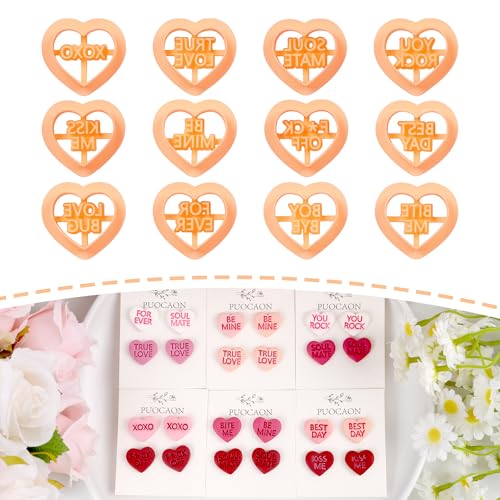 Boucles d'oreilles en forme de cœur faciles avec les emporte-pièces en argile polymère
