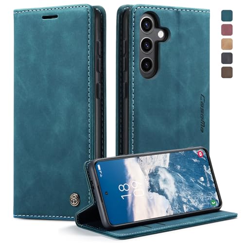 KZB Handyhülle für Samsung Galaxy S24 5G Hülle Premium Lederhülle Klappbar Flip Case Tasche...