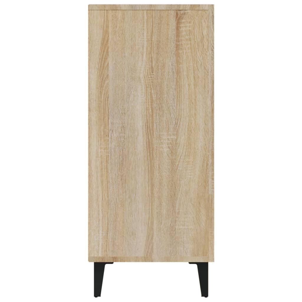 vidaXL Aparador Armario Auxiliar Alacena Mesa Consola Entrada Pasillo Vestíbulo Recibidor Mueble de Madera Contrachapada Roble Sonoma 90x34x80 cm