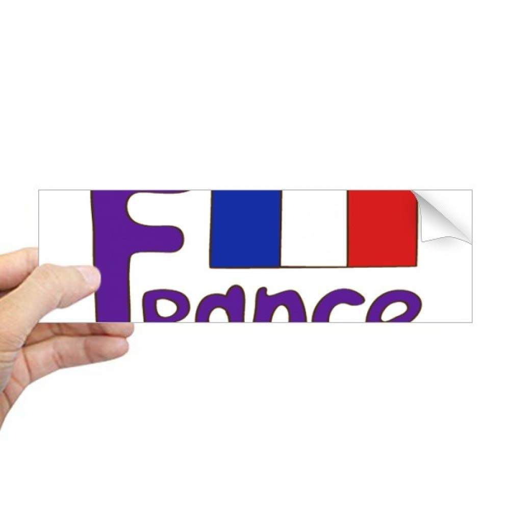Sticker drapeau français bleu rectangulaire aux couleurs vives