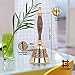 HASHCART® Super Loud Solid Brass Hand Bell Call Bell - Puja Bell for Mandir Handbell for Wedding Events Decoration | Christmas Colorful Jingle Bell | 6.30 inch
