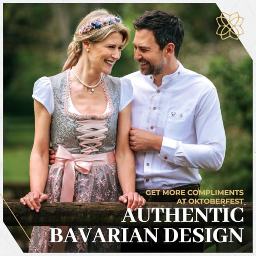 Image of BAVARIA TRACHTEN Dirndl Dress Women German Oktoberfest Without Blouse Rose