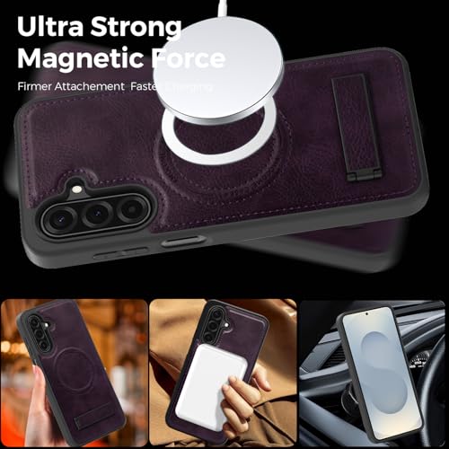 Image of Lunivop for Samsung Galaxy A17 Case PU Leather Purple
