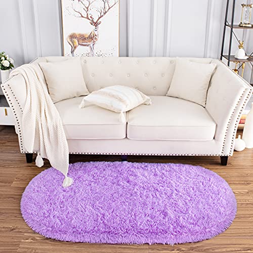 image for Noahas Ultra Soft Fluffy Bedroom Rugs Kids Room Carpet Modern Shaggy A