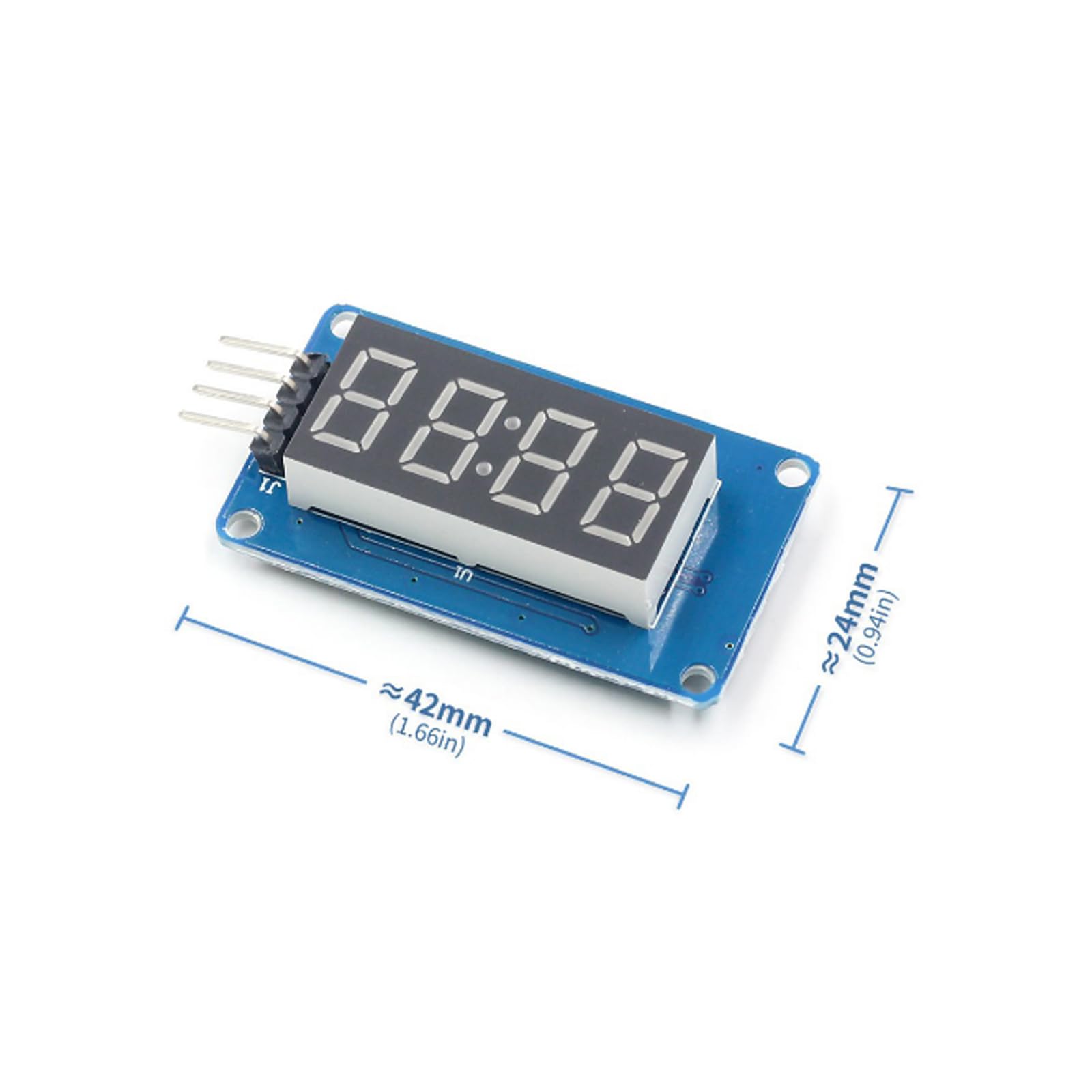 GERUI 10 szt. 0,36 cala 4-cyfrowy moduł LED segmentowy wyświetlacz moduł TM1637 | Red Common für Arduino TM1637 DriveChip Tube Clock Display