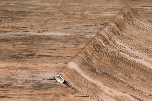 d-c-fix Möbel-Klebefolie Rustik Holz-Optik 45 cm x 2 m - Möbelfolie selbstklebend Deko-Folie Küchen-Schrank Fensterbank Schrankfolie Tisch Holzfolie Retro Vintage Industrial Shabby Chic Braun