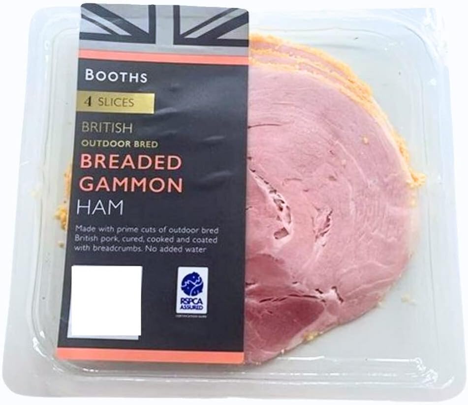 Booths British Outdoor Bred Breaded Gammon Ham, 4 Slices