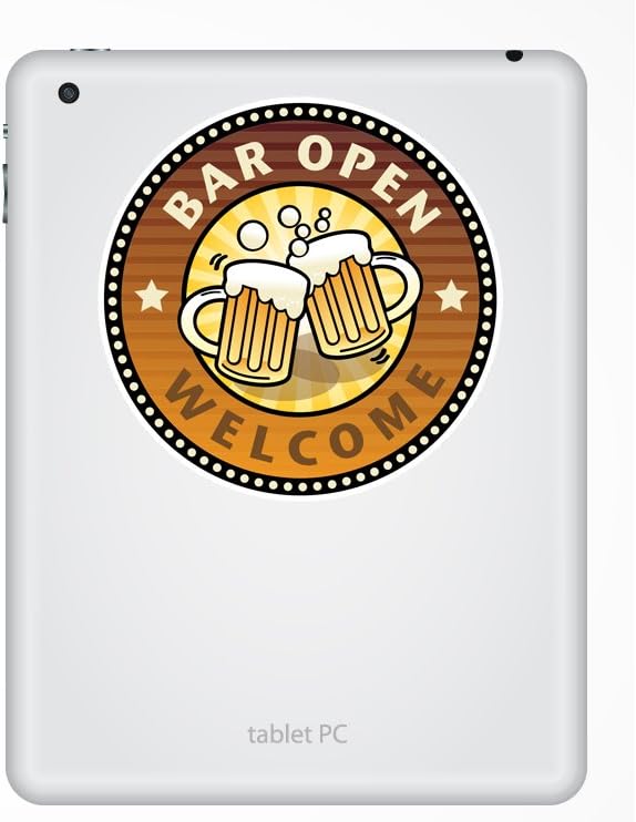 2 x 30cm/300mm Welcome Bar Open Vinyl Stickers Pub Beer #7176