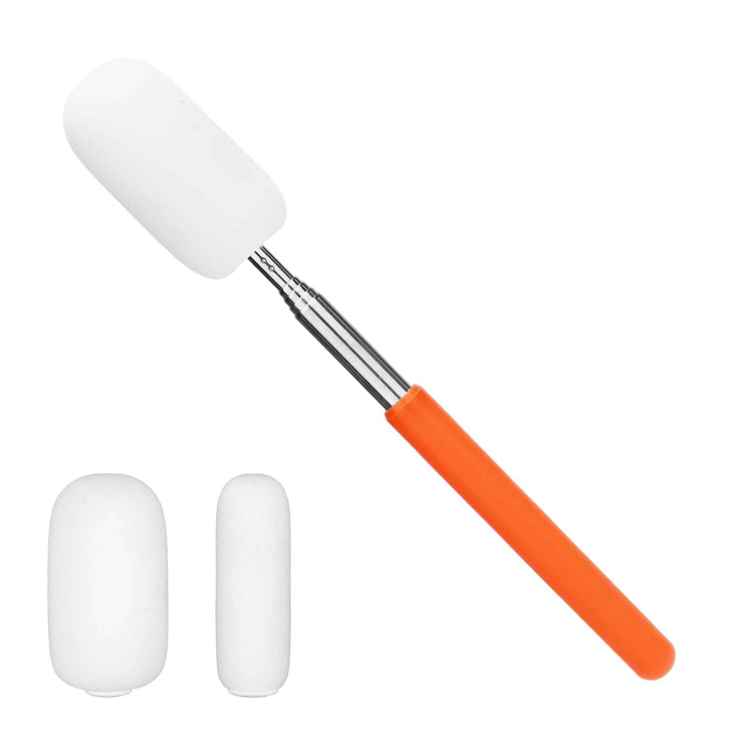 Gosknor Telescoping Sponge Pottery, Retractable Clay Tool Sponges on Stick Extend up to 28.35in Telescoping Sponge Sticks for Pottery (Orange)