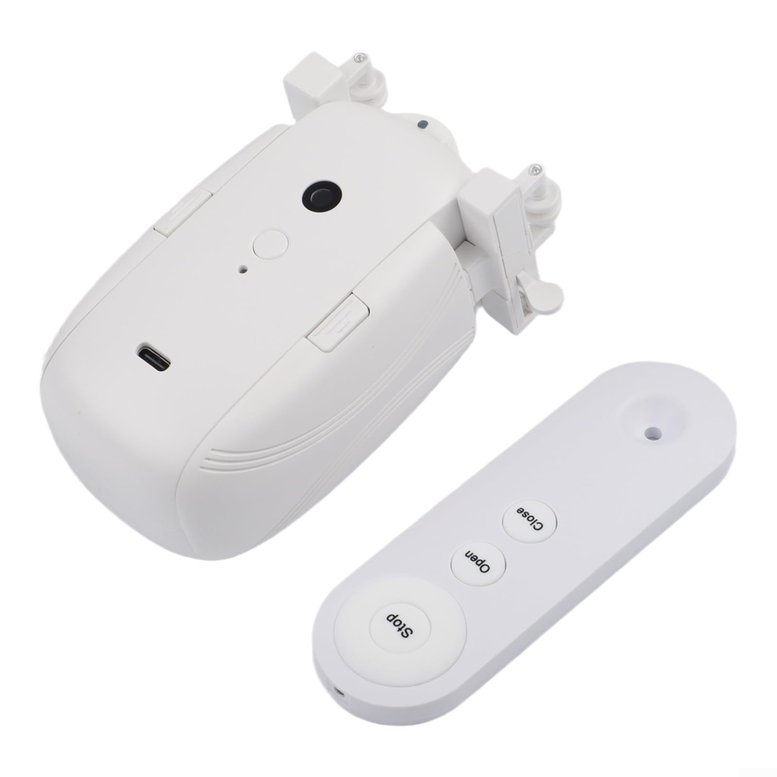 Motore di automazione per tende telecomandato wireless integrato, 4000 mAh, driver per tende automatico compatibile con pali romani tipo U e I binari per finestre per uso interno (1 pezzo TU)