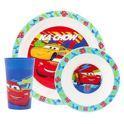 Imagen de Disney Cars Vajilla infantil de polipropileno de 3 piezas