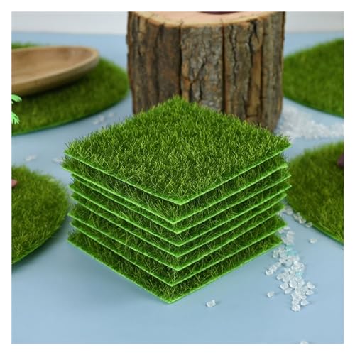 kunstgras Outdoor Gardening Turf DIY Micro Landscape Decoration Mini Fairy Garden Home Floor Decorcs Grass Mat Green Artificial Lawn (Kleur: B01-4pcs) (B022pcs) - Afbeelding 5