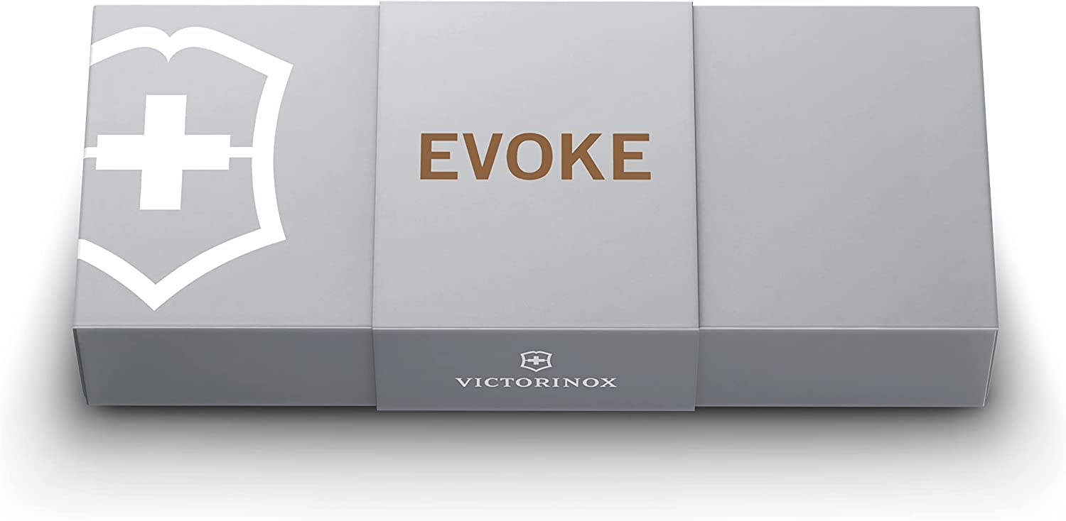 Victorinox Evoke Wood mit Gravur auf der Klinge Griff I oder am Griff Geschenk für Männer Frauen I zum Geburtstag I Schweizer Taschenmesser personalisiert mit 4 Funktionen