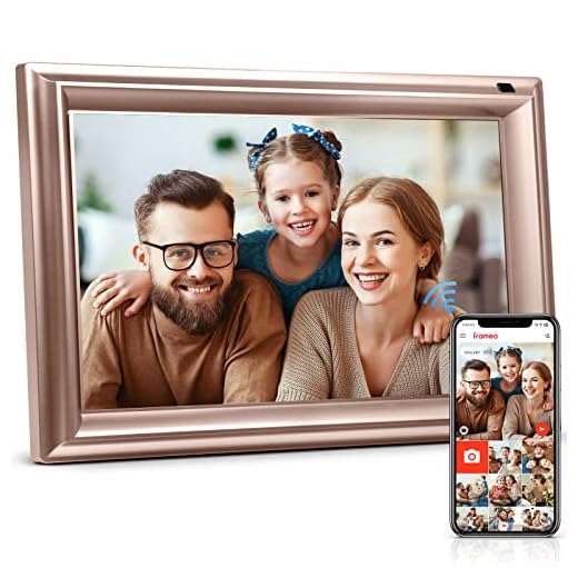 Canupfarm Digital Picture Frame, Smart WiFi 10.1 Inch Digital Photo Frame with 1280 x 800 IPS Touchscreen, 16GB Storage, Auto-Rotate, Wall Mountable, Motion Sensor, Share Moments via Frameo APP