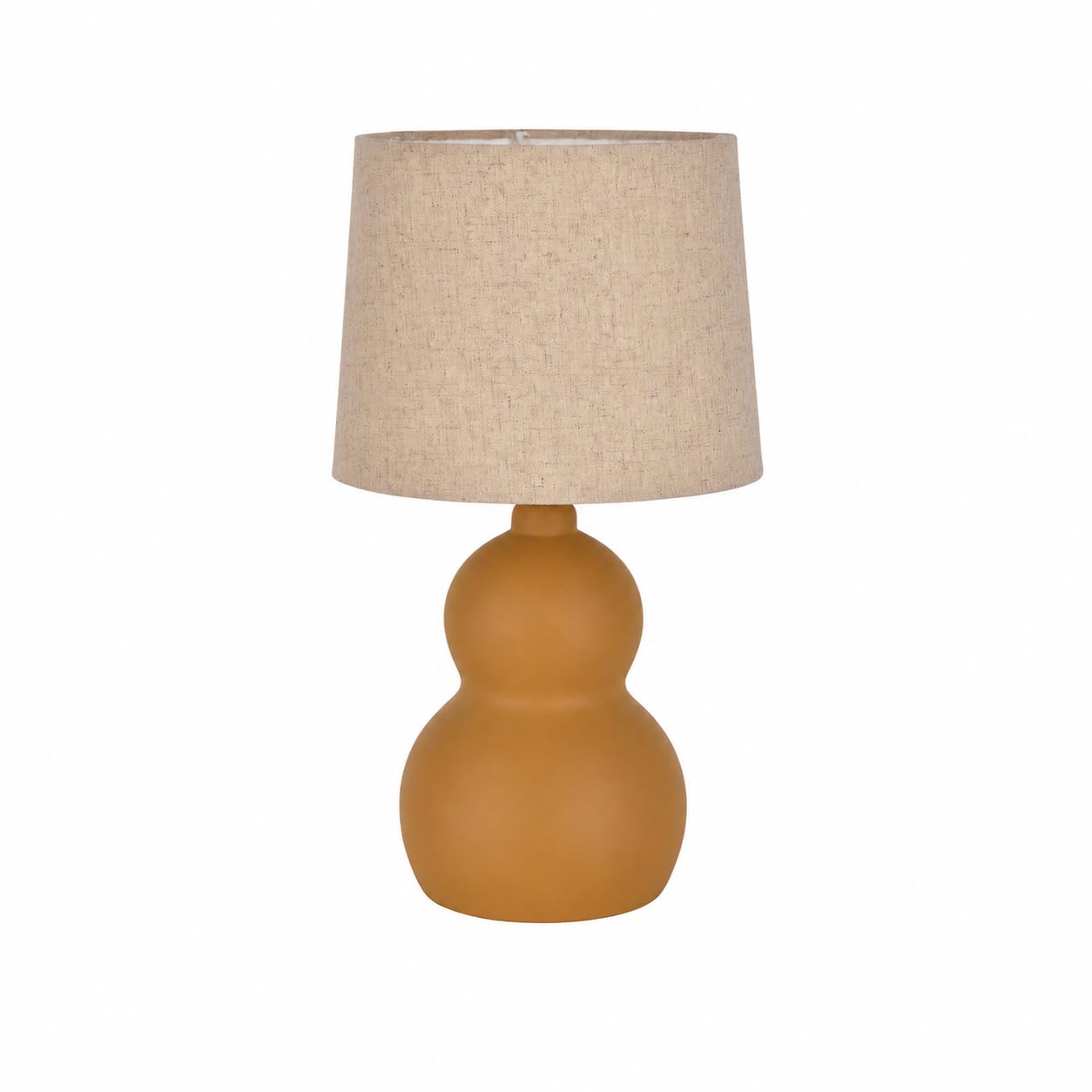 Corep Lampe céramique lin DRYADE H38.5cm (Caramel)