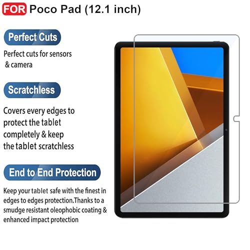 Image of CEDO Poco Pad (12.1 inch) Tempered Glass | Screen Protector Clear Tempered Glass for Poco Pad (12.1 inch)