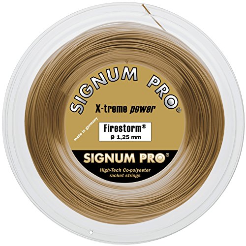 Signum Pro Tennis String - Firestorm - 1.30mm Gold Metallic - 200m (660ft) Reel