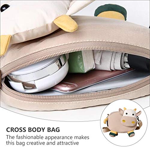 KESYOO Bolsas Crossbody Bolsa de Lona de PelÃºcia Em Forma de Vaca Bolsa de Ombro Casual Bolsa Hobo