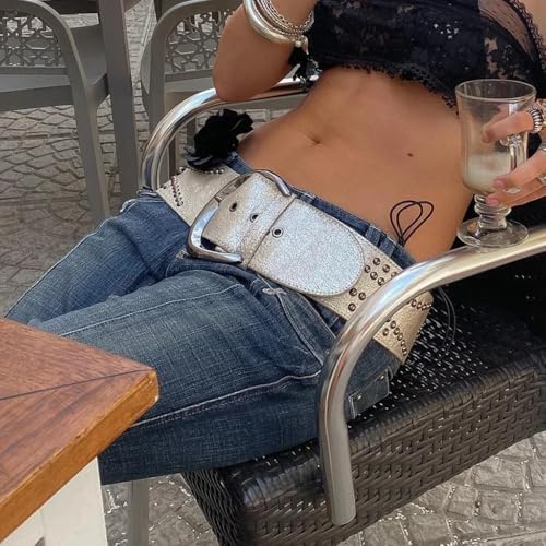 Waistband PU Punk Style Belt Practical Y2k PU Belt3