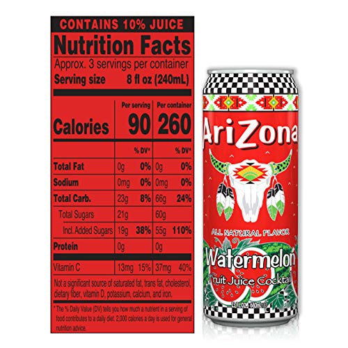 Amazon.com : Arizona Watermelon Drink Big Can, 23 Fl Oz x ...
