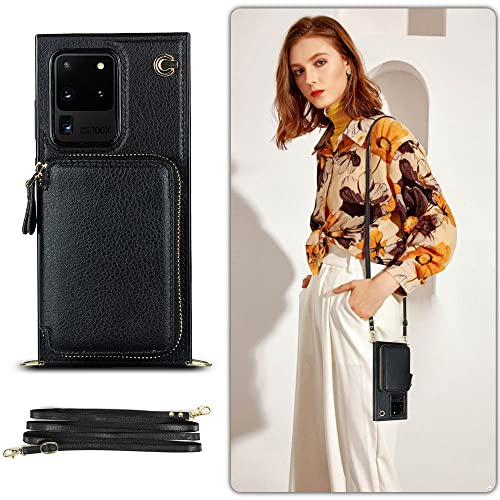 Étui pour dragonne en cuir pour Samsung Galaxy Note 10 Plus portefeuille zippé vert - 2