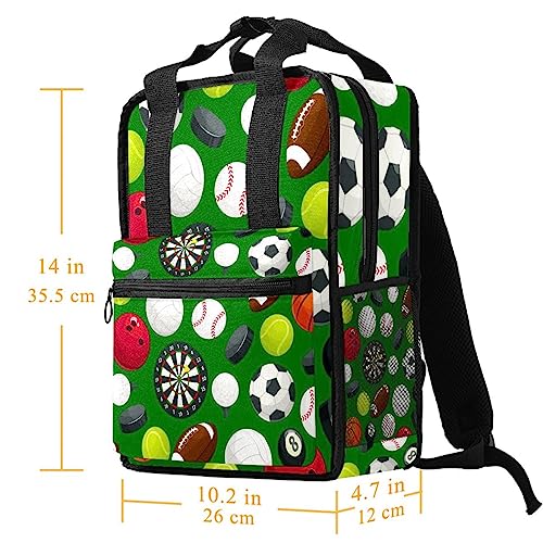 Sac à dos pour garçon vert et multicolore avec bretelles réglables