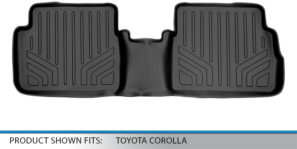 SMARTLINER Custom Fit Floor Mats 2nd Row Liner for 2009-2013 Toyota Corolla