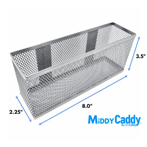 Slim Caddy Middy Caddy Cabinet Organizer |Optimize Your Cabinet Space | Cabinet Door Organizer | Spice Organizer, Bathroom Accessories, Under Sink Organizers, And More| 2 Pk, 8”L X 3.5”H X 2.25”D Each #TOP5