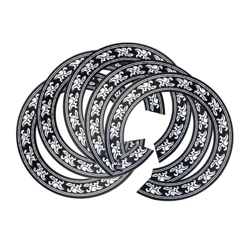 Abaodam 5個 ギターサウンドホールステッカー ラウンドステッカー サークルー ギターのピックガード アクセサリー 保護ー 保護プレート 塩ビ Black