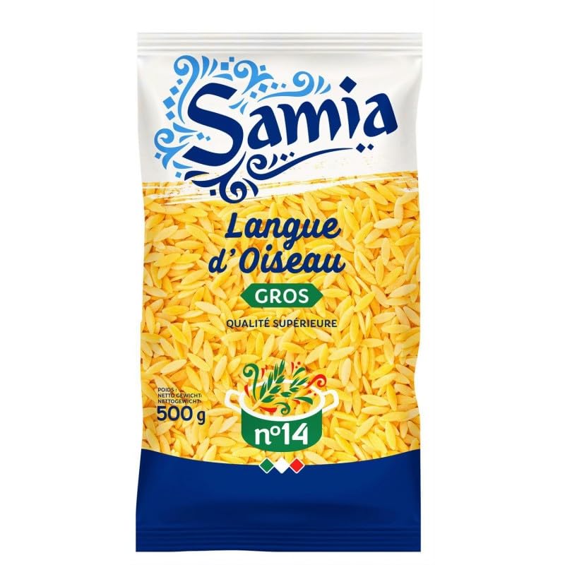 Samia – Fideos Risone No. 14 500 g – Tres artículos