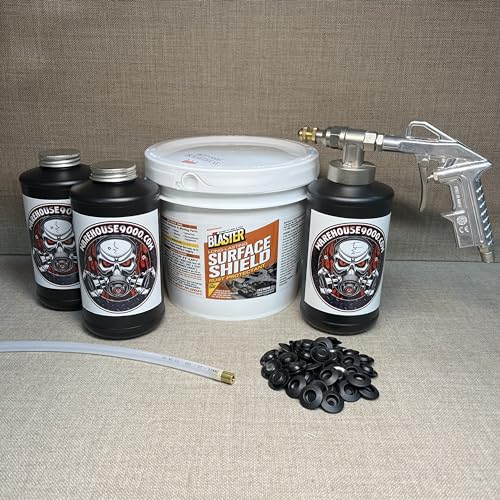 Gallon PB Blaster Surface Shield, with Pro Undercoating Spray Gun, Straight Wand, 3 Quart Bottle, and 50 Rust Plugs