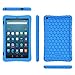 Fintie Silicone Case for Amazon Fire HD 8 (Previous Generation - 6th) 2016 Release - [Honey Comb Series] [Kids Friendly] Light Weight [Anti Slip] Shock Proof Silicone Protective Cover, Blue