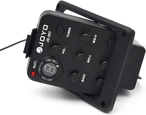Miniatura 4 de JOYO JE-307 5-Band EQ Equalizer Guitarra Acústica Piezo Pickup Preamp Sistema de sintonizador con pantalla LCD