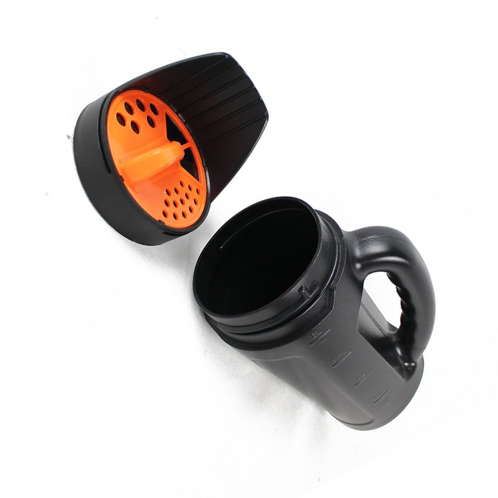 EasyByMall Épandeur de pelouse portable avec débit réglable pour semences de gazon, engrais, glace fondue et produits chimiques de piscine, pot de semis de jardin léger