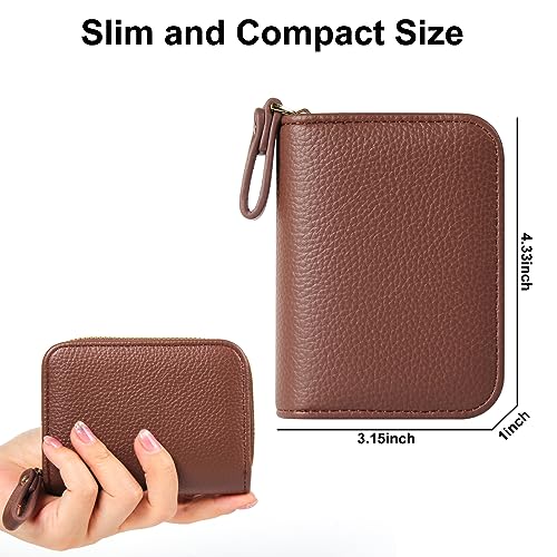 Image of Credit Card Wallet, RFID Card Case Wallet, Zipper Card Cases Holder for Men Women, RFID Blocking, KeyChain Wallet, Compact Size Card Organizer Case for Women