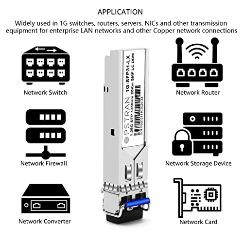 Image of 1000BASE-SX SFP Optical Transceiver Module Compatible with Netgear AGM731F 850nm 550m DDM Duplex LC MMF