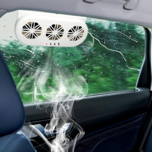 image for MYUOOT Solar Car Window Fans with Exhaust and Intake - Vehicle Exhaust