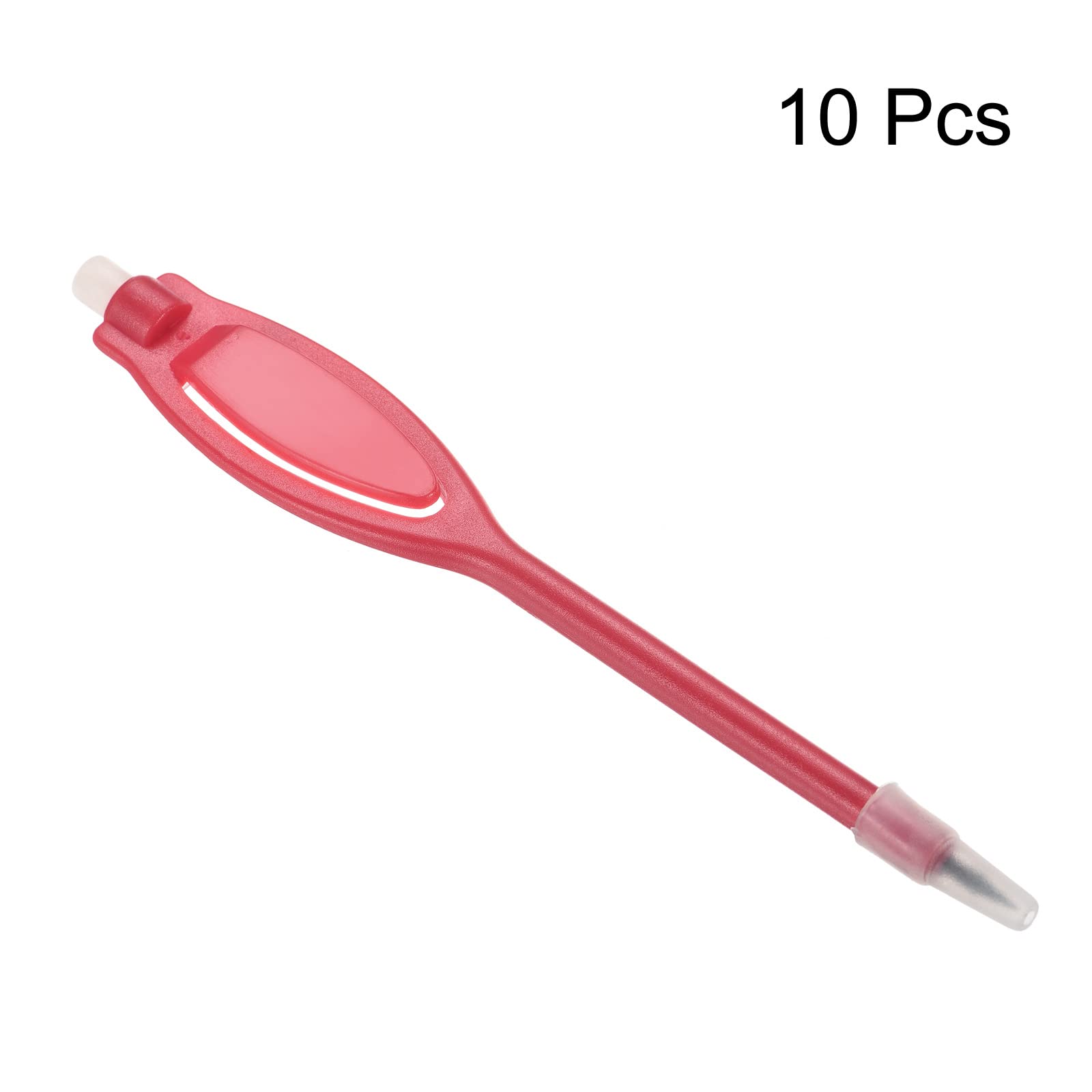 PATIKIL Golf Scoring Pencils with Eraser, 10 Pack Rectangle Clip Plastic 2H Marker Pens for Sport Games Meeting Red - Image 3