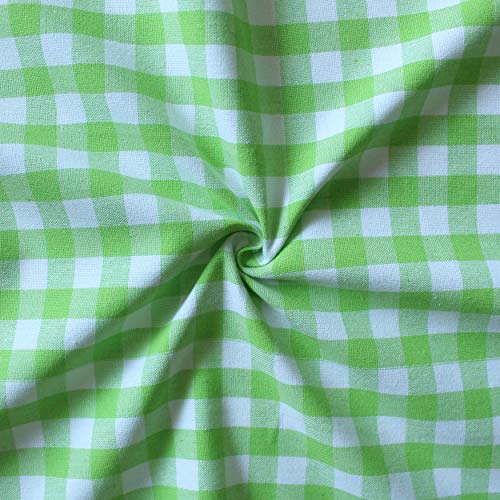 Image of AIRWILL Cotton Checkered Pattern 6 Seater Table Cloth Pack of 1 Pc (Green) - Rectangular