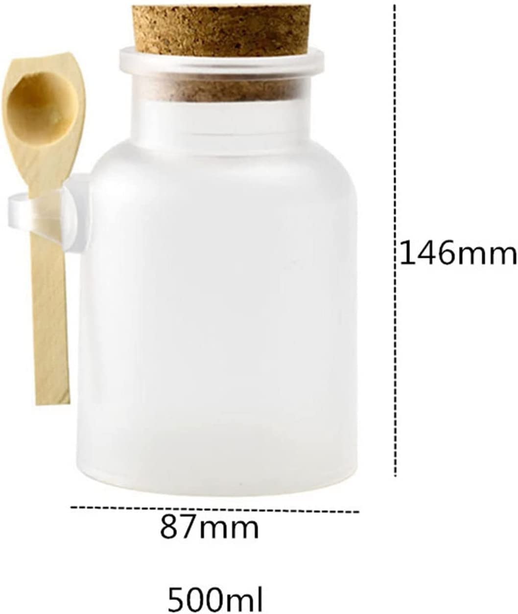 Spice GIZTAT, cukiernica okrągła kosmetyczna pusty matowy słoik z korka do kąpieli sól pojemnik do przechowywania żywności wielokrotnego użytku ze słoikiem łyżką