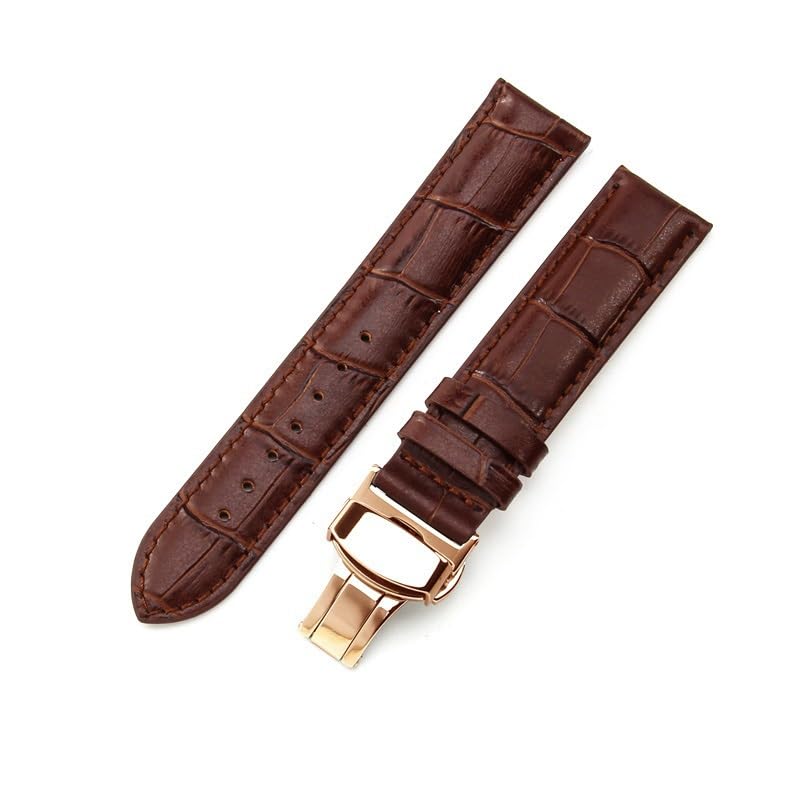 Bracelet en cuir véritable Tissot Le Locle | Finition élégante or rose 19mm